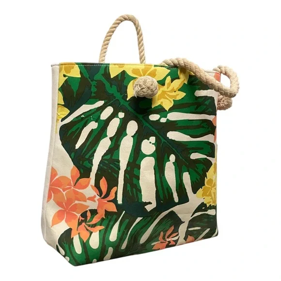 Tropical Canvas Beach Bag - Picture 13 of 16